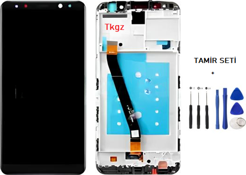 Huawei MATE 10 LİTE Uyumlu Lcd Ekran Dokunmatik SERVİS Orijinali ÇITALI SİYAH + TAMİR SETİ