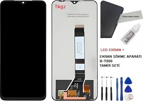 Xiaomi POCO M3 Uyumlu Lcd Ekran Dokunmatik SERVİS Orijinali + B-7000 + TAMİR SETİ