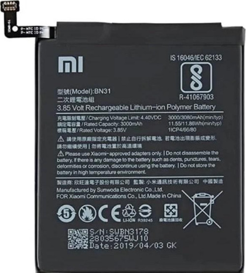 Xiaomi MI A1 - BN 31 - Uyumlu Batarya Pil Sıfır Orijinal
