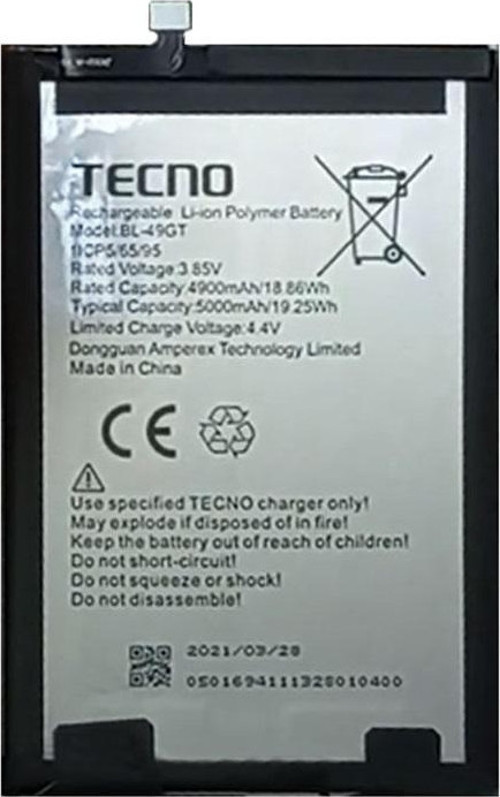 Tecno Spark 9T Uyumlu Batarya Pil Sıfır Orijinal
