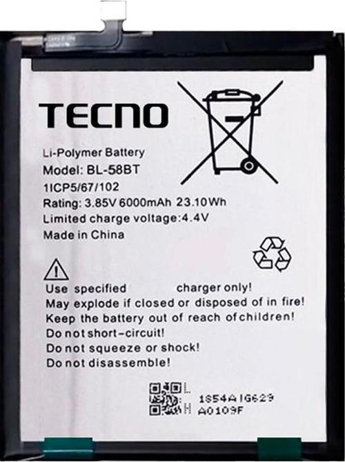 Tecno Pova NEO 2 Uyumlu Batarya Pil Sıfır Orijinal