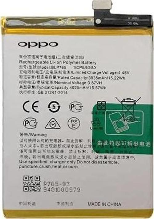 Oppo A91 - 4G - BLP765 Uyumlu Batarya Pil Sıfır Orijinal