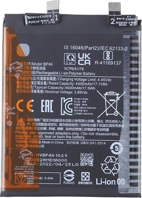 Xiaomi Mi 12X - BP46 - Uyumlu Batarya Pil Sıfır Orijinal