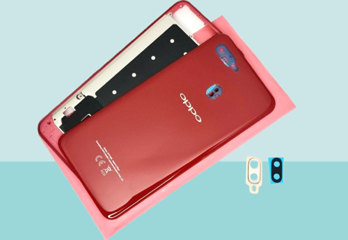 Oppo A5S Uyumlu FULL KASA Arka Kapak Batarya Kapağı - KIRMIZI