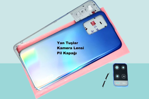 Oppo A54 Uyumlu FULL KASA Arka Kapak Batarya Kapağı - MAVİ