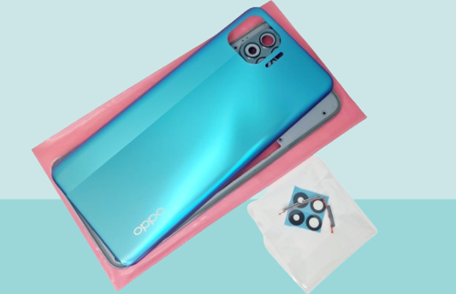 Oppo Reno 4 Lite Uyumlu FULL KASA Arka Kapak Batarya Kapağı - MAVİ