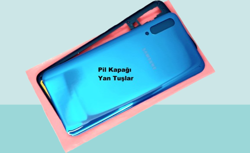 Samsung Galaxy A50 A505 Uyumlu FULL KASA Arka Kapak Batarya Kapağı - MAVİ