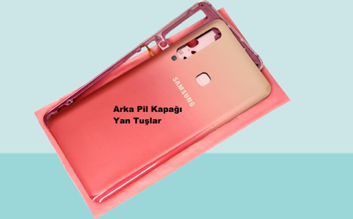 Samsung Galaxy A9 A920 2018 Uyumlu FULL KASA Arka Kapak Batarya Kapağı - PEMBE