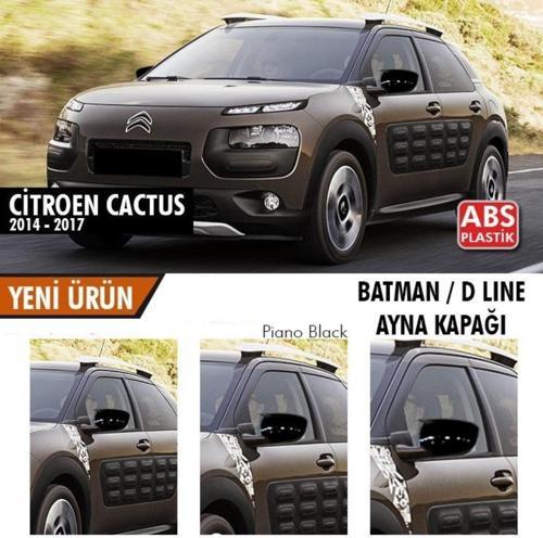 Citroen Cactus Uyumlu (2014-2017) Batman Ayna Kapağı (Parlak Siyah)