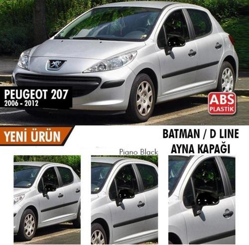 Peugeot 207 Uyumlu (2006-2012) Batman Yarasa Ayna Kapağı (Piano Black)