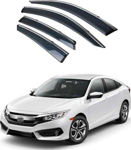Honda Civic Uyumlu Fc5 2016-2020 Cam Rüzgârlığı Krom Çıta