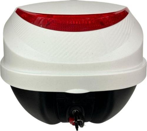 Motosiklet Arka Çanta 32 Litre Beyaz Sırt Dayama Pedi Motor Çanta