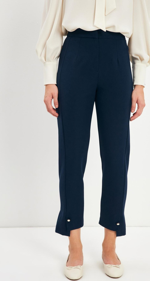 Aksesuar Detaylı Lacivert Pantolon P-0192