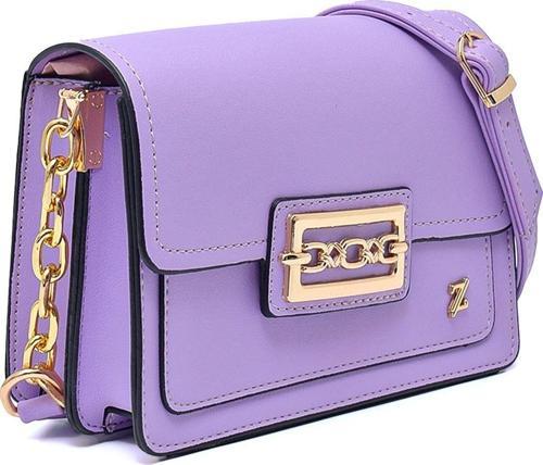 Aksesuar Detaylı Bej/Lila Omuz Çanta Z0015