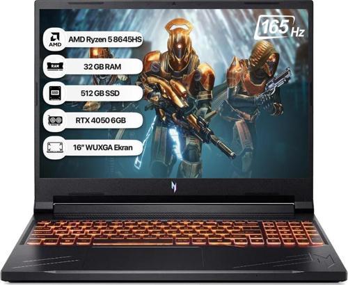 Nitro V16 NH.QRVEY.004-32 R5 8645HS 32GB 512GB SSD RTX4050-6GB Freedos 165Hz 16'' Taşınabilir Bilgisayar