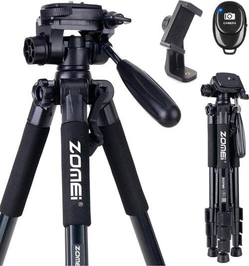 Zomei Q111 Profesyonel Alüminyum Tripod 5 KG Taşıma Kapasiteli Siyah