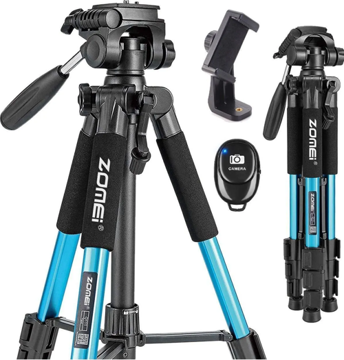 Zomei Q111 Profesyonel Alüminyum Tripod 5 KG Taşıma Kapasiteli Siyah