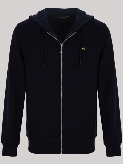 Erkek Fermuarlı Sweatshirt Lacivert S