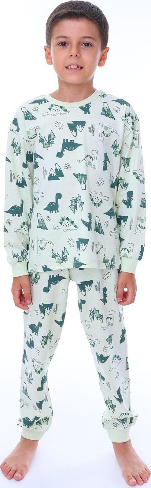 Dino Safari Desenli Çocuk Pijama Takımı