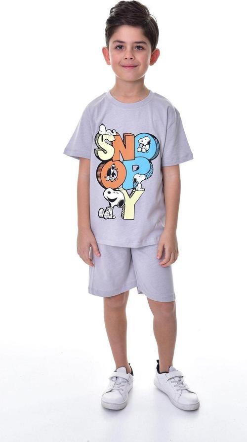 Snoopy Baskılı 2'li Şort - T-shirt Çocuk Takım