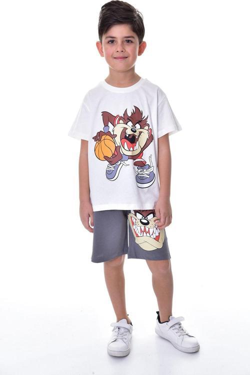 Tazmanya (Tasmanian Devil) Baskılı 2'li Şort - T-Shirt Çocuk Takım