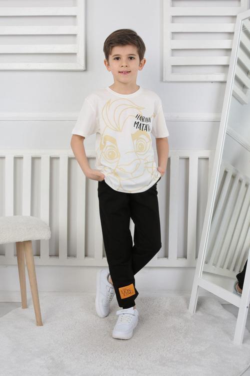 Hakuna Matata Baskılı T-Shirt-Eşofman Çocuk Takım 3-10 Yaş