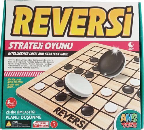 Reversi Ahşap Orta Boy Strateji Aile Zeka ve Eğlence Oyunu