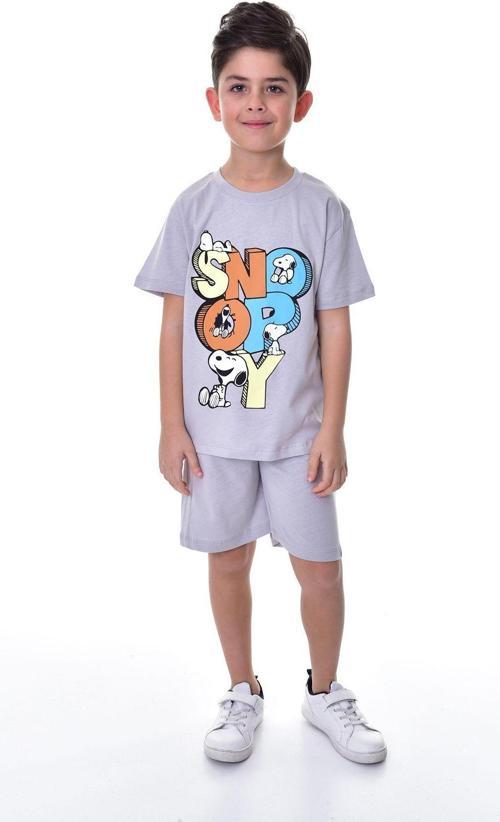 Snoopy Baskılı 2'li Şort - T-shirt Çocuk Takım