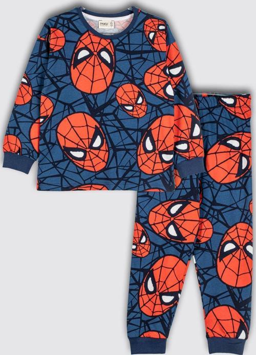 Süper Kahraman Örümcek Adam Desenli %100 Pamuk Erkek Çocuk Pijama Takımı