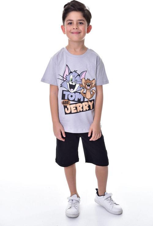 Tom & Jerry Baskılı 2'li Şort - T-Shirt Çocuk Takım