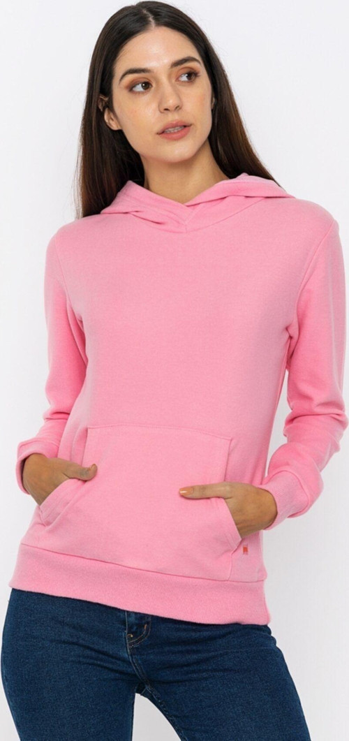Kadın Kapüşonlu Sweatshirt Pembe XL