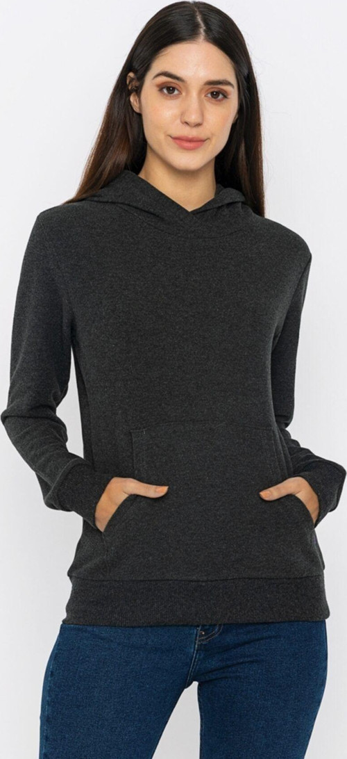 Kadın Kapüşonlu Sweatshirt Antrasit S