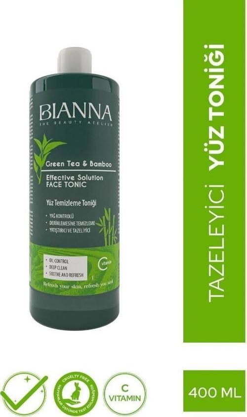 C Vitaminli Bambulu ve Yeşil Çaylı Yüz Temizleme Toniği 400 Ml