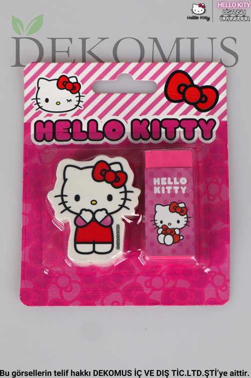 DEKOMUS İLE YENİ SEZON LİSANSLI HELLO KITTY 2'Lİ SİLGİ