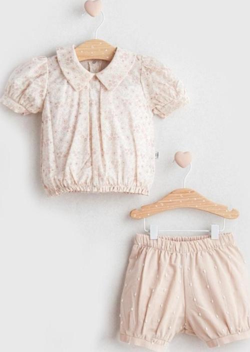 Flowery 2'li Takım 5503 Bej