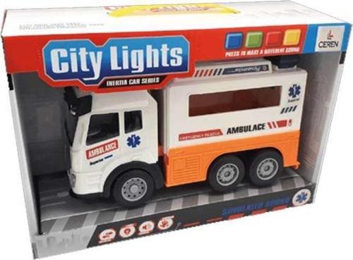 Oyuncak Işıklı ve Sesli Ambulans Kamyon