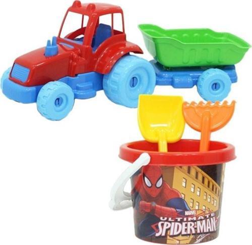Dede Oyuncak Spiderman Traktör Plaj Seti 03514