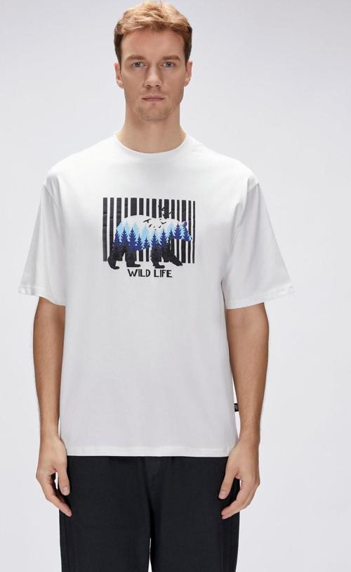 Reid Beyaz Erkek Oversize Tişört