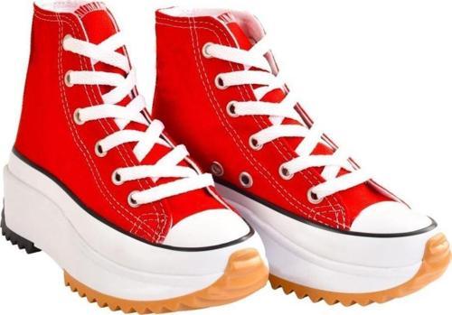 Kadın Anne Genç Kız Çocuk Kombin Yüksek Taban Keten Spor Ayakkabı Sneaker