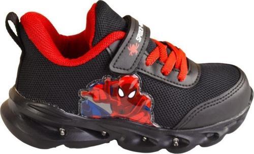 Spıderman Erkek Çocuk Mavi / Siyah Işıklı Spor Ayakkabı Hafif Sneaker
