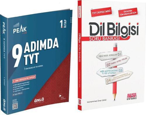 Ünlü Yayıncılık TYT 9 Adımda Soru Bankası 1. Kitap ve AKM Dil Bilgisi Soru Bankası Seti 2 Kitap