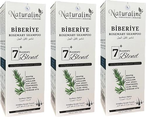 Naturaline Biberiye Şampuanı 400 ml 3 Adet Roemary Shampoo 7 Doğal Bileşim