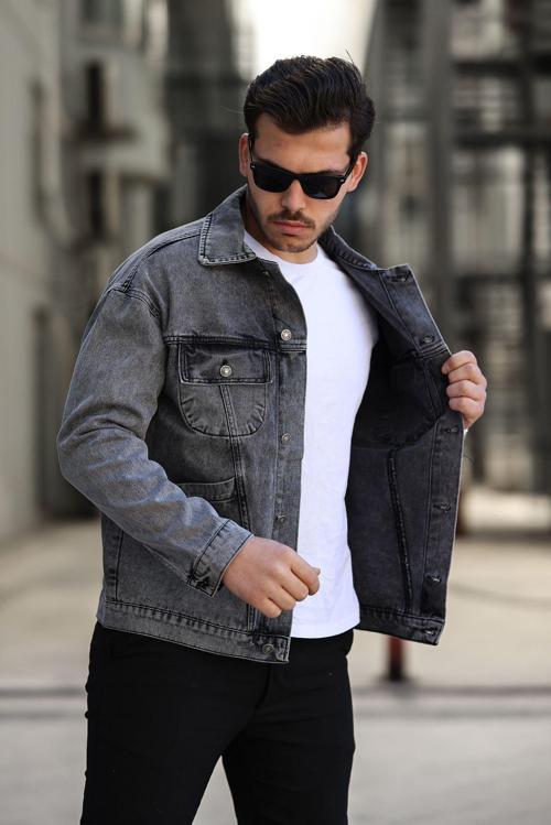 4 Cepli Erkek Kot Ceket Siyah