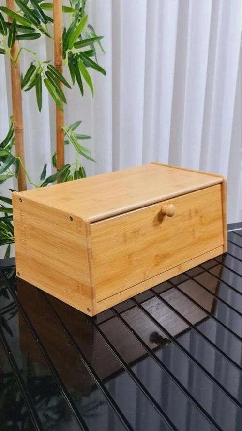 Bambu Ekmek Dolabı Kapaklı Ekmek Kutusu 7236