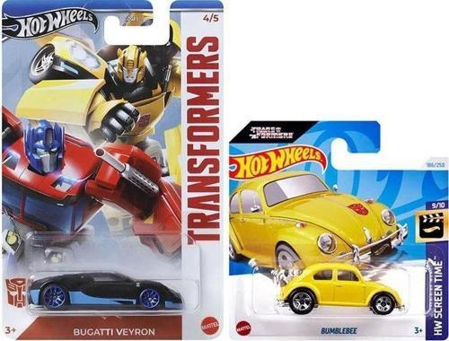 2 Araç Transformers Set - Bugatti Veyron & Bumblebee (1/64)