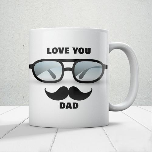 Love You Dad Baskılı Babalar Günü Kupa Bardak-Mod1