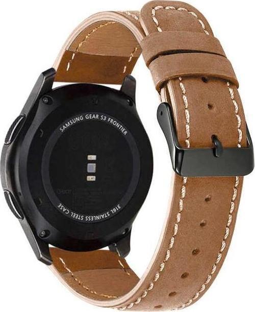 Xiaomi Amazfit GTR 47mm 22mm String-29 Deri Kordon - Kahverengi