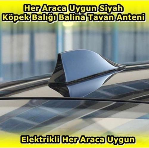 Elektrikli Her Araca Uygun Siyah Shark Köpek Balığı Balina Tavan Anteni E.M.
