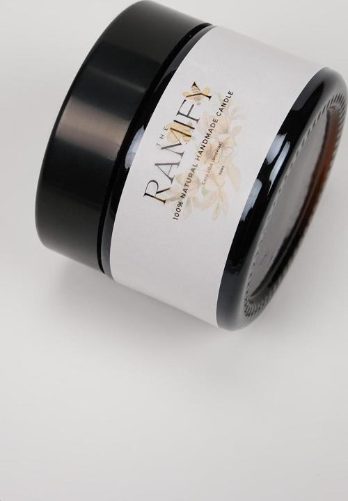 %100 Doğal El Yapımı Amber Cam Kavanoz Balmumu Mum (5cmx5cm)