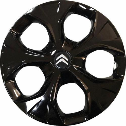 Citroen C-Elysee Uyumlu 15 Inç Piano Black Siyah Jant Kapağı 4 Adet